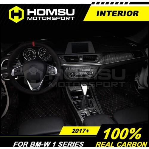 100% Real Carbon Fiber Interior Trim For BM-W 1 Series F52 Dashboard Kit Door Handle Trim center console cover fit for LHD RHD