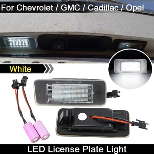 For Opel Astra J Estate Zafira C Cadillac ATS Car Rear White LED License Plate Light Number Plate Lamp