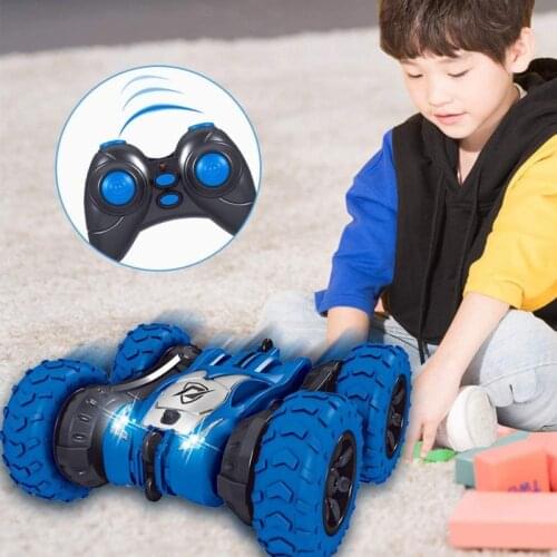 2 In 1 2.4G Remote Control Stunt Car Double-sided Tumbling Stunt Car Tank Tracked Car Jumping Car Off-road Vehicle Toy For Child