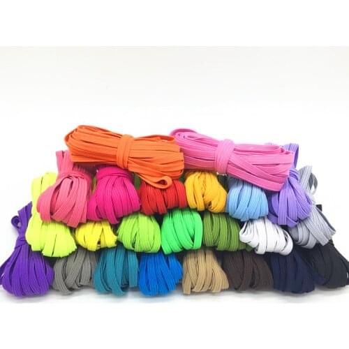 2Yard Colorful Elastic Bands 6mm Loose Rope Rubber Band Line Spandex Ribbon Sewing Lace Trim Waist Band Garment Accessory