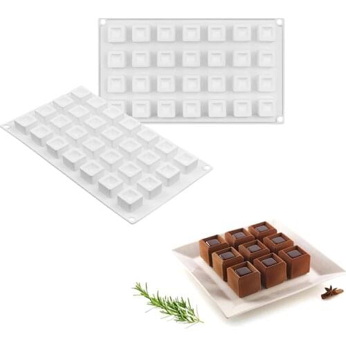 28 Holes Square Chocolate Mould Silicone Cake Mold For Baking Mousse Pans Cake Decorating Tools Ice Cream Dessert Bakeware Tools