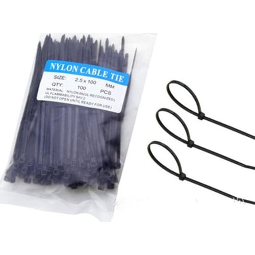 300Pcs Nylon Cable Self-locking Plastic Wire Zip Ties Set 2.5*100mm MRO & Hardware Cable & Industrial Supply Fasteners