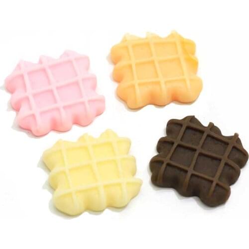 50/100 pcs 20MM Square Biscuit Charms Resin Charms cabochons Chocolate Chip Cookies Resin Charms cabochons