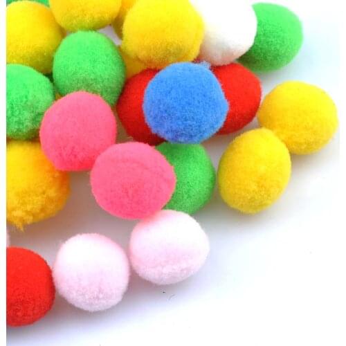 50PCs Multi Color Pompom Ball Round 20mm DIY Crafts Soft Pom Poms Scrapbooking DIY Wedding Decoration Accessories cp1543