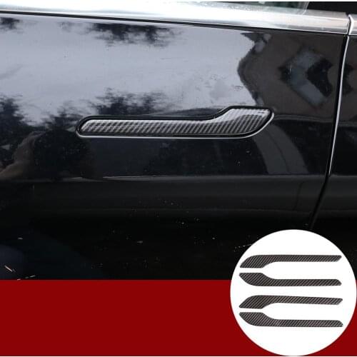 Auto Accessories For Tesla Model 3 Door Handle Protector Sticker Door Handle Wrap Cover Trim Car Exterior Accessories 4PCS