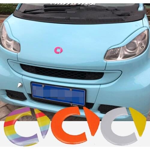 Car Emblem Badge Hood Front Rear Trunk Logo Stickers 3D Sticker For Smart 451 Fortwo Smart 453 Fortwo Forfour Car Styling