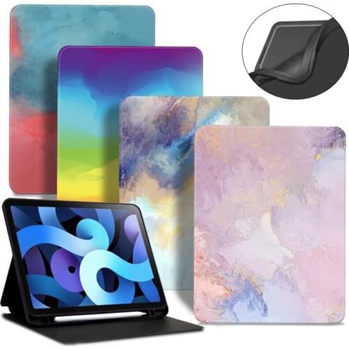 Case For iPad Air 4 /9.7 2018 2017 10.2 2020 Pro 11 10.5 Mini 5/4 Case Protective Case Smart Cover With Pencil Holder Silicone
