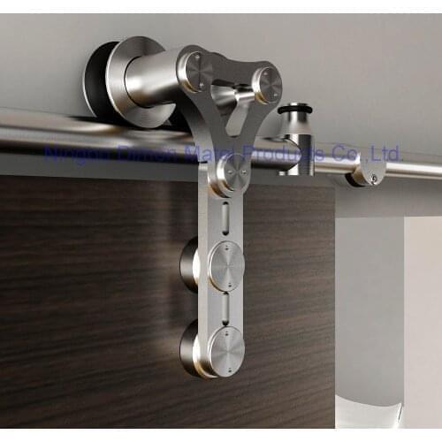 Dimon Stainless steel door hardware wooden sliding door hardware hanging wheel America style sliding door hardware DM-SDS 7105