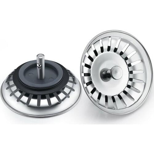 Kitchen Sink Filter Stainless Steel Bathroom Sink Strainer Drain Basket Waste Plug Filters Catcher Stopper Accessories Home