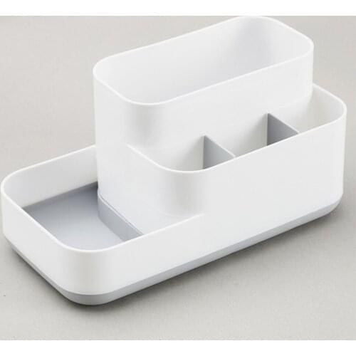 Functional Cosmetic Holder Desktop Grids Cosmetics Makeup Container Kitchen Bathroom Organizer Office Jewelry Storage Box