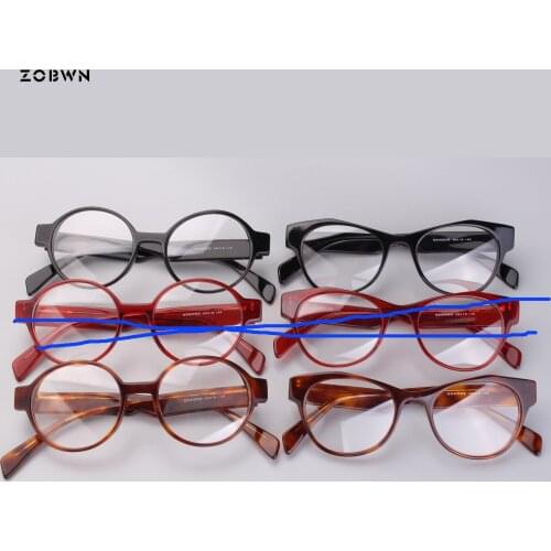 Fashion round lady eyeglasses for Reading Glasses Men Women Readers Small Ultra-light Eyeglasses Hyperopia acetate retro Glasses
