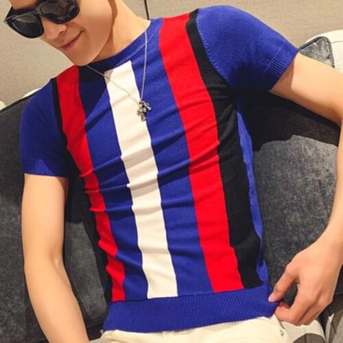 Quality Summer High 2020 Stripe Hit Color Short Sleeve Polo Shirt Men Slim Fit Breathable Casual Polo Para Hombre Men Polo Shirt