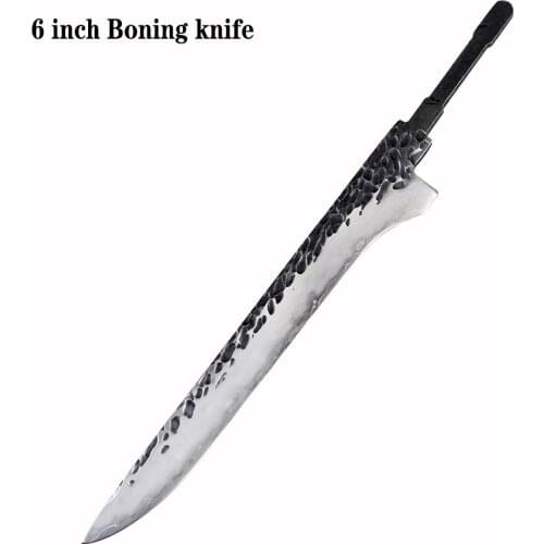 Batch DIY hand-forged professional kitchen knife 9Cr18MOV steel core three-layer steel chefs knife 6 inch boning knife blank