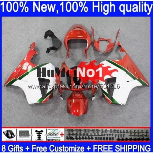 Body For HONDA VTR1000 RC51 01 02 03 2004 2005 2006 125MC.123 white red SP1 SP2 VTR 1000 2000 2001 2002 2003 04 05 06 Fairing