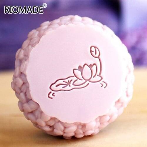 Lotus Leaf Soap Stamp Handmade Transparent Stamp For Soap Making Acrylic Chapter Custom With Handle