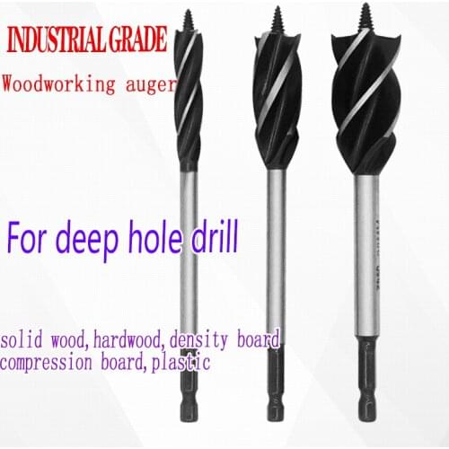 Hole saw 4 blade spiral drill bit fast cutting Milling for wood working hole puncher tools and accessories self centering drills
