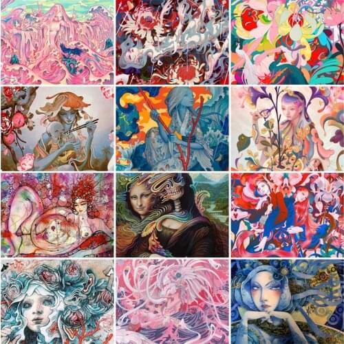 Full Diamond Mosaic Abstract Girl Jewel Cross Stitch Room Decor Embroidery Diamond Painting 5D Diy Arts and Crafts