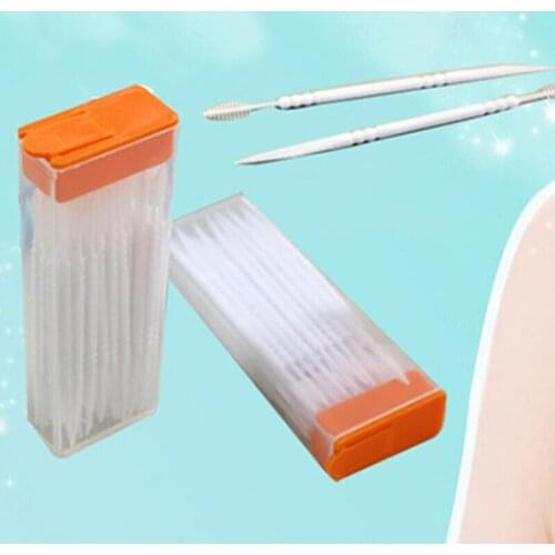 Portable Toothpicks Plastic 120pcs Plus Brush In Clear Case Korean Eco-friendly No Smell Toothpick Home Kitchen Tools