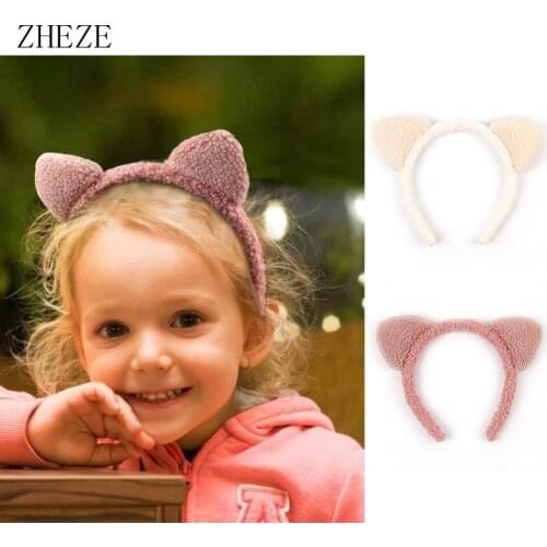 2Pcs/Lot Fluffy Cat Ears Headband Cute Girls DIY Hair Accessories High Quality Children Festival Party Trendy Hairdand