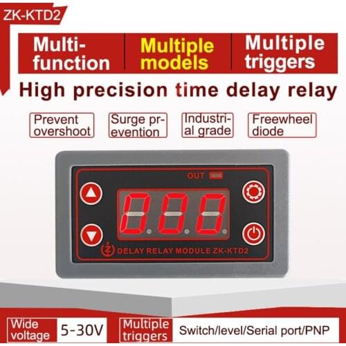 Delay Power-Off trigger delay cycle timing relay module 0.1 seconds (min) to 999minutes (max) continuously adjustable