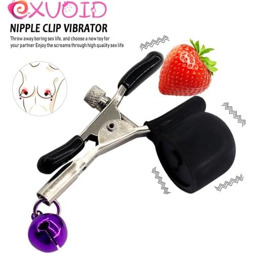 EXVOID Adult Games Sex Toys for Couples Flirting Nipple Clamps Vibrator Female Breast Stimulator Clitoris Clips Sex Shop BDSM