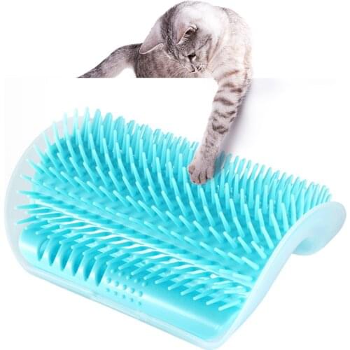 Pet Hair Removal Massage Comb Grooming Brush Cat Scratcher Hair Removal Brush Cat Corner Scratching Rubbing Brush