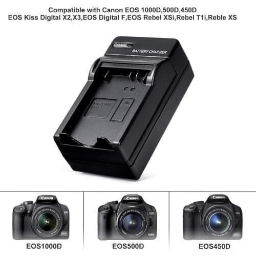 Replacement Camera Battery Charge for Canon LP-E5,EOS 1000D,500D,450D,Kiss X3,Kiss X2,Kiss F,LC-E5,CBC-E5, Canon EOS Rebel XS