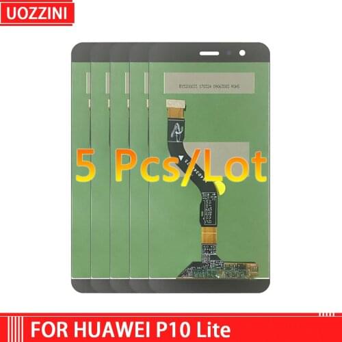 5Pcs AAA Quality LCD For HUAWEI P10 Lite Lcd Display Screen For HUAWEI P10 Lite WAS-LX1 WAS-LX1A WAS-LX2 WAS-LX3 With Frame