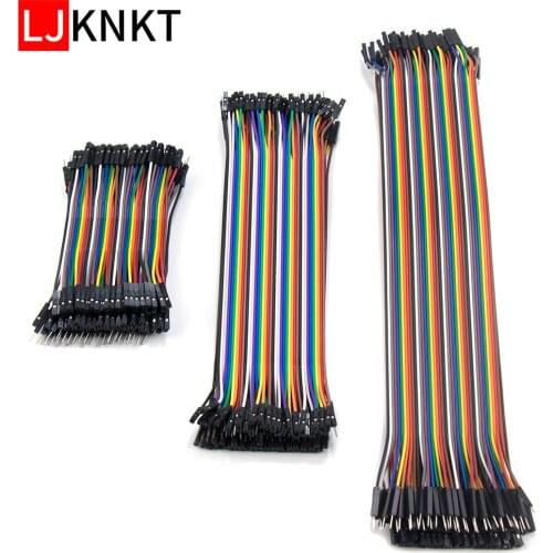 120pcs Color Dupont Line 10CM 20CM 30CM 40Pin Male to Male to Female to Female Jumper Wire connection Sewing thread