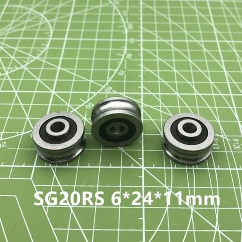 2021 Great Chrome Steel Sg20 (10 Pcs) Track Rollers With Gothic Arch Groove -type Sg20rs Embroidery Machine Bearings Sg20-2rs