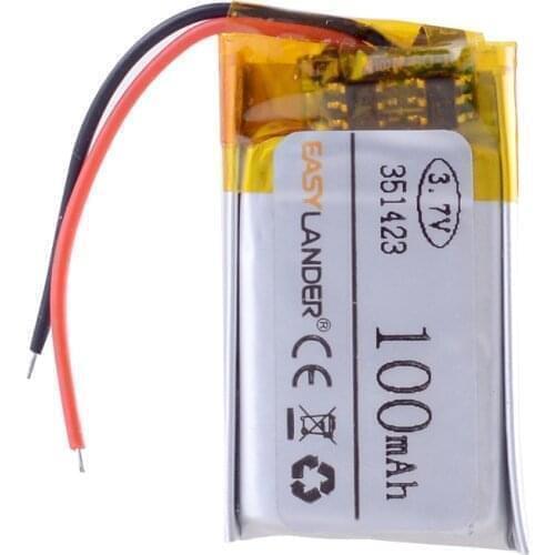 3.7V polymer lithium battery 351423 100MAH MP3 electronic table headset Bluetooth fitness bracelet 341423