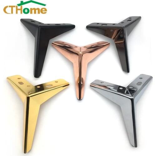 4pcs Coffee Table Legs for Furniture Metal Sofa Dresser Bathroom Kitchen Cabinets Bedside Support Foot Fittings Thicken Black