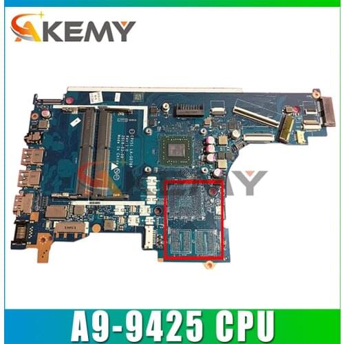 AKemy EPV51 LA-G078P Laptop motherboard For HP Pavillion 15-DB Core AM9425 A9-9425 CPU Mainboard AM9425 L20477-601