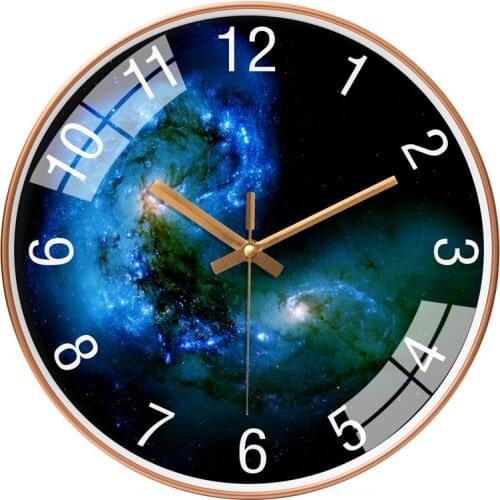 Large Wall Clock Modern Design Living Room Bedroom Home Decor Wall Watch Nordic Creative Space Galaxy Dream Digital Clocks Brief