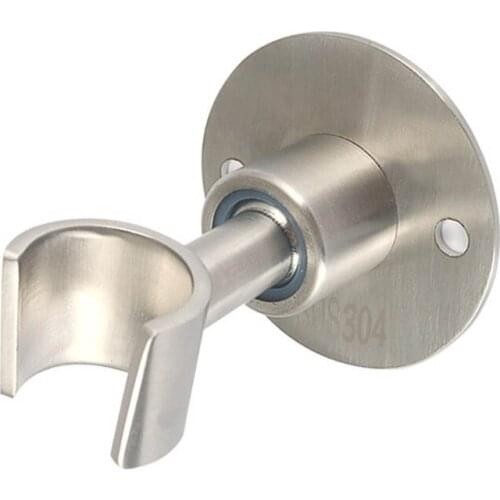 Stainless Steel Shower Head Holder Adhesive Adjustable Handheld Bathroom Shower K0AB