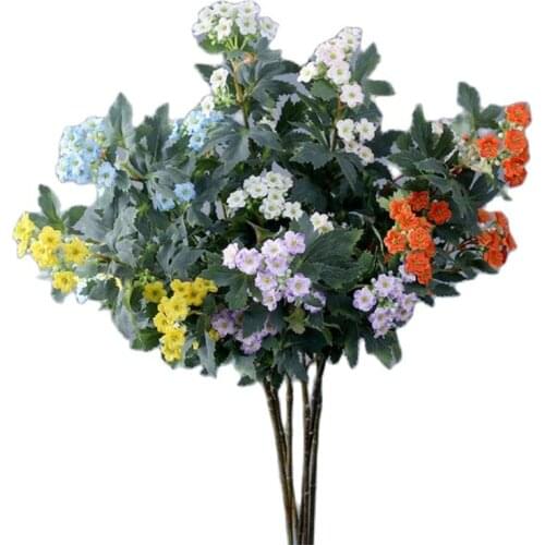 7Pcs Fake Long Stem Longevity Flower 30" Length Simulation Mini Chrysanthemum for Wedding Home Decorative Artificial Flowers