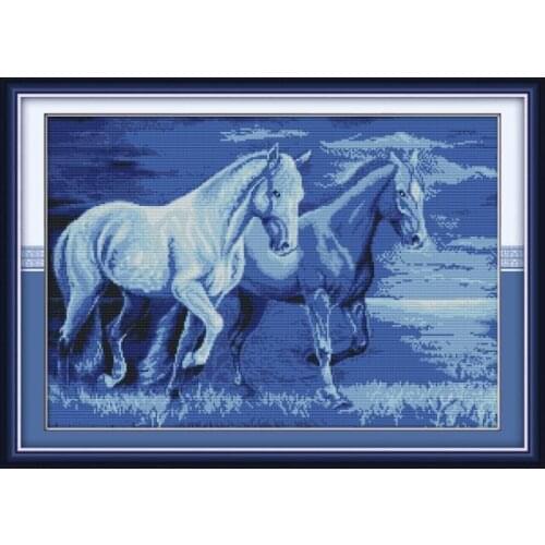 Walking Together Chinese Counted Cross Stitch Kits for Embroidery Dmc 14ct 11ct Needlework Set Cross Stitch Kits Printed Fabric