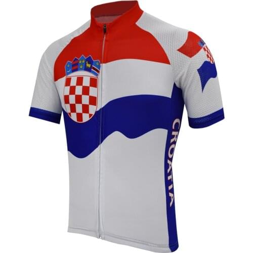 Croatia cycling jersey pro bike classic clothing blue red white cycling wear racing bicycle clothes cycling clothing