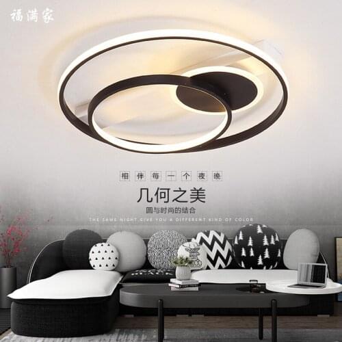 2019 living room lamp simple modern led round personalized bedroom Hall ceiling lamp atmospheric household lamp