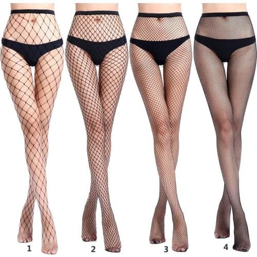 Selling Womens Long Sexy Fishnet Stockings Fish Net Pantyhose Mesh Stockings Lingerie Skin Thigh High Stocking Slim high waist