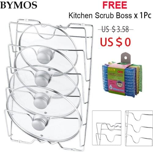 Anti-fall Metal Drying Pan Pot Rack Cover Lid Rest Stand Spoon Holder Holder Kitchen Tool 5 Layer