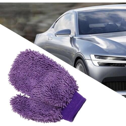 Soft Microfiber Water Absorption Car Washing Mitten Glove Cleaning Cloth Tool
