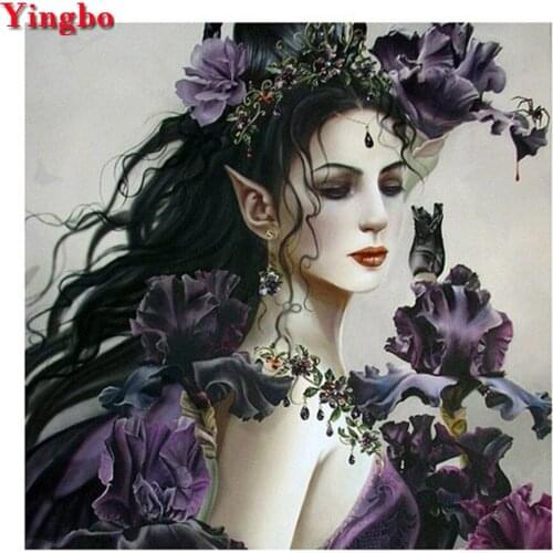 Beauty and flower Diamond Painting full drill square round diamond Embroidery Mosaic Kit Arts and crafts Wall Sticker Decor