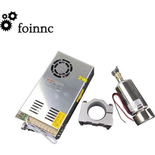 CNC Spindle Motor Kit ER11 48V 300W Brushed High Speed Air Cooled Spindle Motor + Power Regulator for Engraving DIY