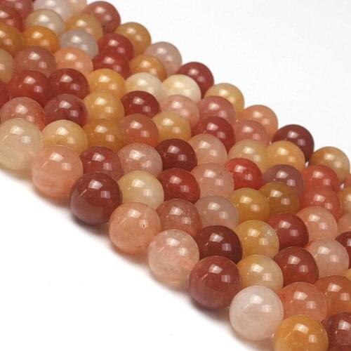 Natural Round Jinsi Jade Gemstone Loose Beads 8mm 10mm 12mm For Necklace Bracelet DIY Jewelry Making