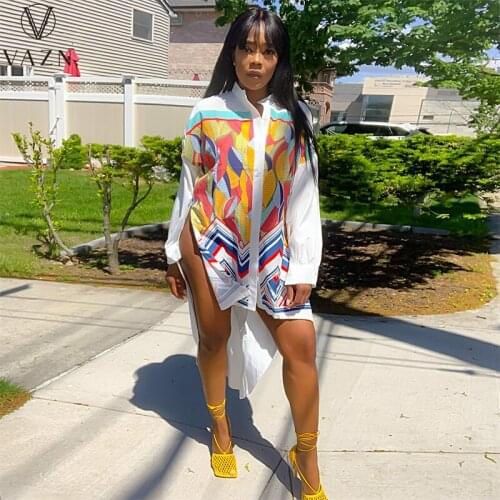 VAZN 2021 New Sexy Full V-neck Print Elegant Dresses Sexy Club Birthday Dress Women Elegant Fashion Female Dress