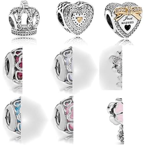 NEW 2017 New Spring 925 Sterling Silver Love bead Multicolor Charm Bead Fit Bracelets DIY bracelet The factory wholesale