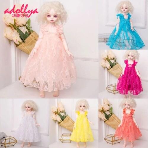 Kawaii BJD SD Doll Clothes Lace Dress Accessories For 1/3 1/4 1/6 Dolls For Girls Clothing Skirt Princess Dress Clothes For Doll