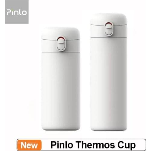 Pinlo Thermos Cup 400ml/530ml Portable Stainless Steel Vacuum Cup Flask Water Bottle Insulation Lock Single Hand On Mug Cup