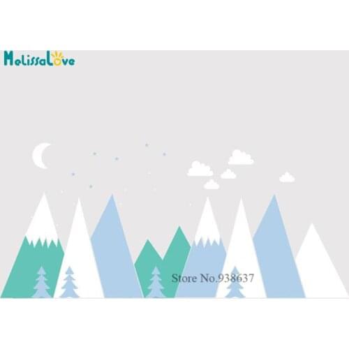 Adventure Mountains Decor Nursery Baby Toddlers Kids Room Customized Woodland Washable Headboard Decal Vinyl Wall Sticker BB846
